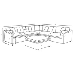 Hobson - Upholstered Modular Sectional Sofa