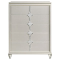 Olivia - 5-Drawer Bedroom Chest Of Drawers - Pearl White