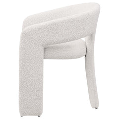 Eudora - Boucle Upholstered Dining Arm Chair - Cream