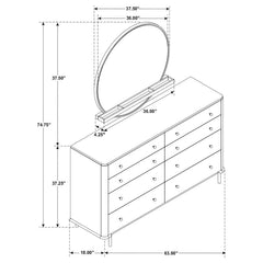 Arini - 8-Drawer Bedroom Dresser With Mirror