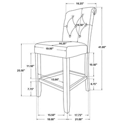 Balboa - Tufted Back Counter Height Stools (Set of 2)