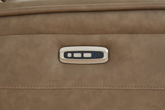 Glencroft - Power Reclining Loveseat With Console / Adjustable Headrest - Sahara