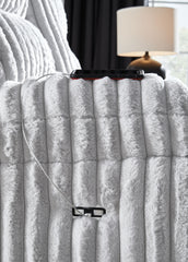 Rhines Falls - Double Reclining Power Loveseat With Console - Alloy