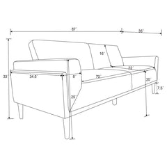 Rilynn - Upholstered Track Arm Sofa