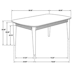 Partridge - Rectangular Dining Table - Natural Sheesham