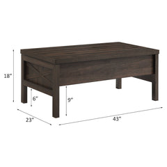 Harel - Coffee Table - Walnut Finish - 18"