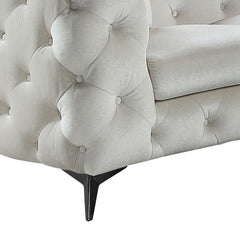 Atronia - Sectional Sofa With 4 Pillows - Beige Fabric