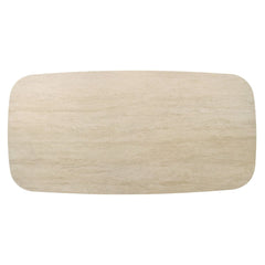 Lark - Dining Table - Travertine / Black