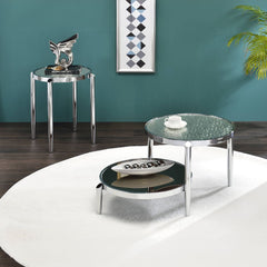 Abbe - Coffee Table - Glass & Chrome Finish