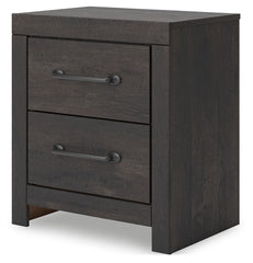 Hollivern - Dark Gray - Two Drawer Night Stand