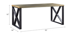 Jennavieve - Desk - Gold Aluminum