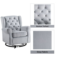 Zeger - Swivel Chair - Gray Fabric