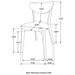 Jedda - Wood Dining Side Chair (Set of 2) - Dark Walnut And Black