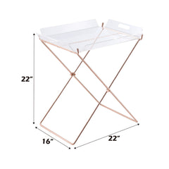 Cercie - Tray Table - Clear Acrylic & Copper