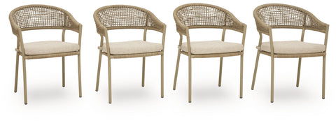 Orchard Beach - Arm Chair With Cushion (Set of 4) - Beige