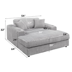 Hilde - Chaise With 2 Pillows