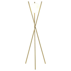 Yamileth - Spherical Bulb Metal Tripod Floor Lamp - Gold