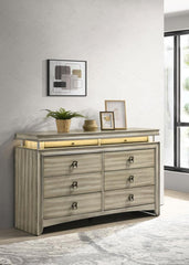 Giselle - 8-Drawer Dresser - Rustic Beige