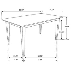 Gabriel - 5-Piece Rectangular 59" Dining Set - Cappuccino