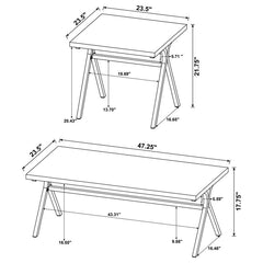 Colmar - 3 Piece Engineered Wood Coffee Table Set - Golden Oak