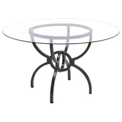 Aviano - 5 Piece Dining Set - Gunmetal And Matte Black