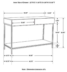 Rubeus - 2-Drawer Wood Entryway Console Table - White Washed