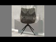Malika - Side Chair With Swivel (Set of 2) - Brown Chenille