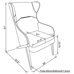 Walker - Upholstered High Wingback Accent Chair