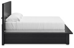 Londer - Black - King Panel Bed