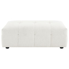 Everly - Boucle Upholstered Rectangular Ottoman - White