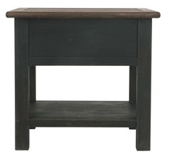 Tyler - Grayish Brown / Black - Rectangular End Table