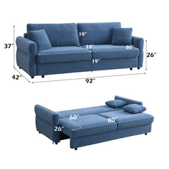 Haran - Sofa With Sleeper - Blue