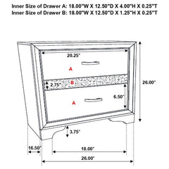 Miranda - 2-Drawer Nightstand