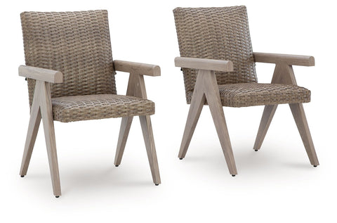 Cliff Trails - Beige - Arm Chair (Set of 2)