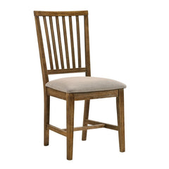 Wallace II - Side Chair (Set of 2) - Tan Linen & Weathered Oak