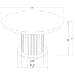 Sherry - Round Marble Top Dining Table Set