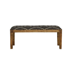 Lamont - Fabric Upholstered Accent Bench - Black And Natural