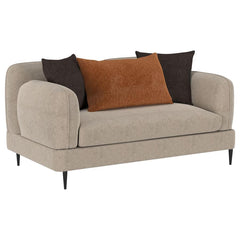 Jade - 2-Piece Chenille Upholstered Sofa Set - Latte
