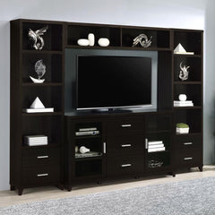 Lewes - 4 Piece TV Entertainment Center - Cappuccino