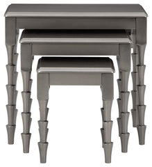 Larkendale - Metallic Gray - Accent Table Set (Set of 3)