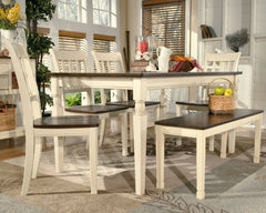 Whitesburg - Brown / Cottage White - Rectangular Dining Room Table