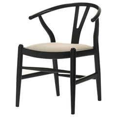 Dinah - Wood Wishbone Dining Side Chair (Set of 2) - Black