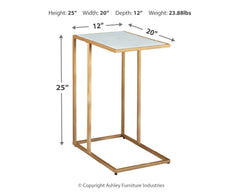 Lanport - Champagne / White - Accent Table