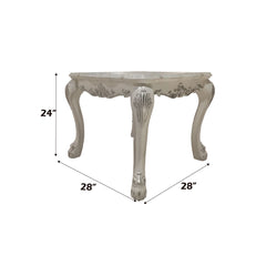 Dresden End Table - Bone White Finish