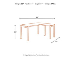 Baraga - White - L-Desk