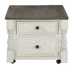 Havalance - White / Gray - Lift Top Cocktail Table with Storage Drawers