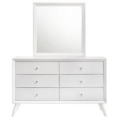 Janelle - 6-Drawer Dresser With Mirror - White