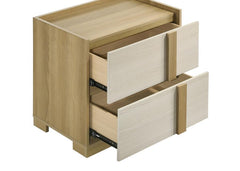 Hyland - 2 Drawers Nightstand Bedside Table - Natural