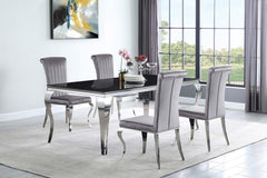 Carone - Rectangular Glass Top Dining Table