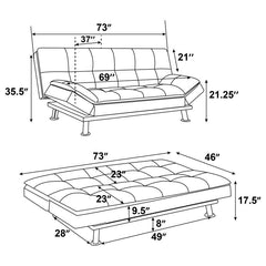 Dilleston - Upholstered Tufted Convertible Sofa Bed